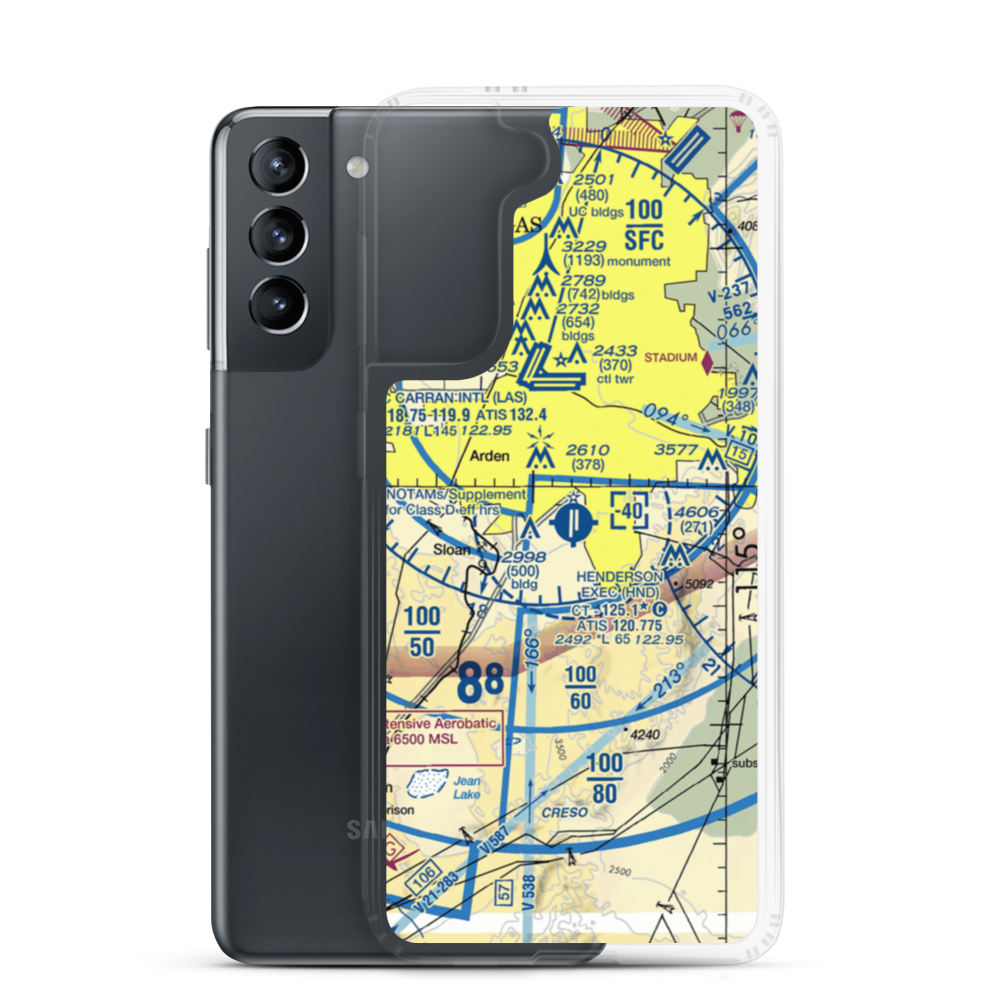 Henderson Executive Airport (HND) VFR Sectional Samsung Case Samsung Galaxy S21 model shown