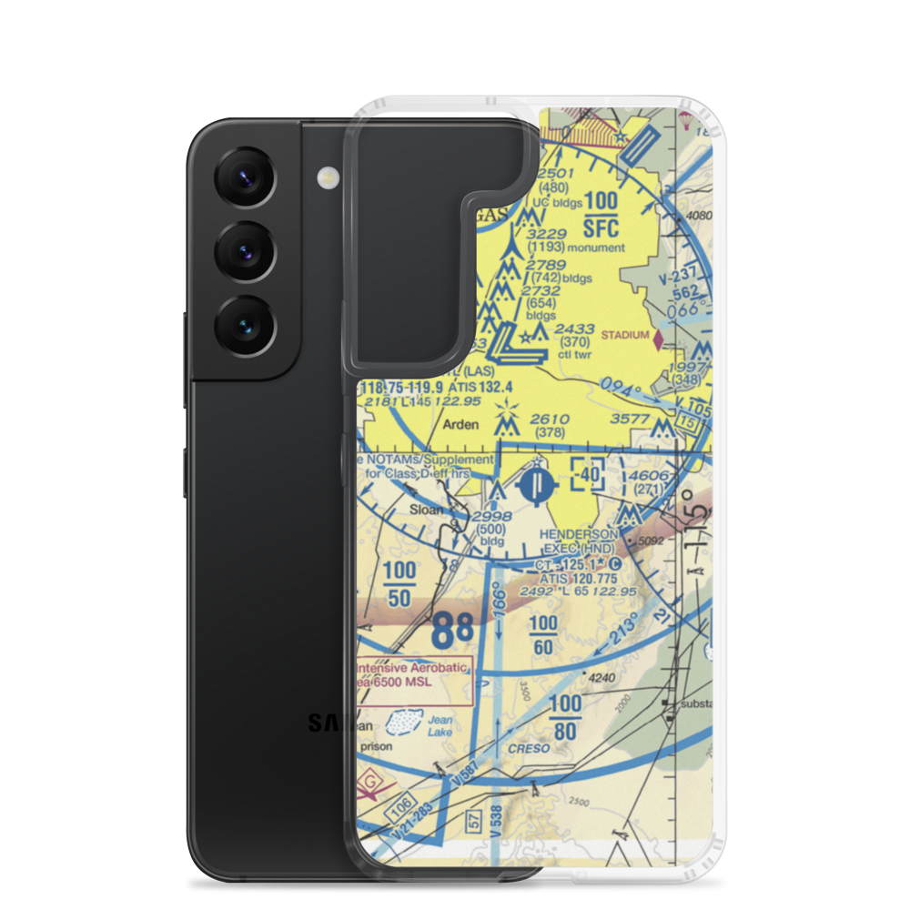 Henderson Executive Airport (HND) VFR Sectional Samsung Case Samsung Galaxy S22 model shown