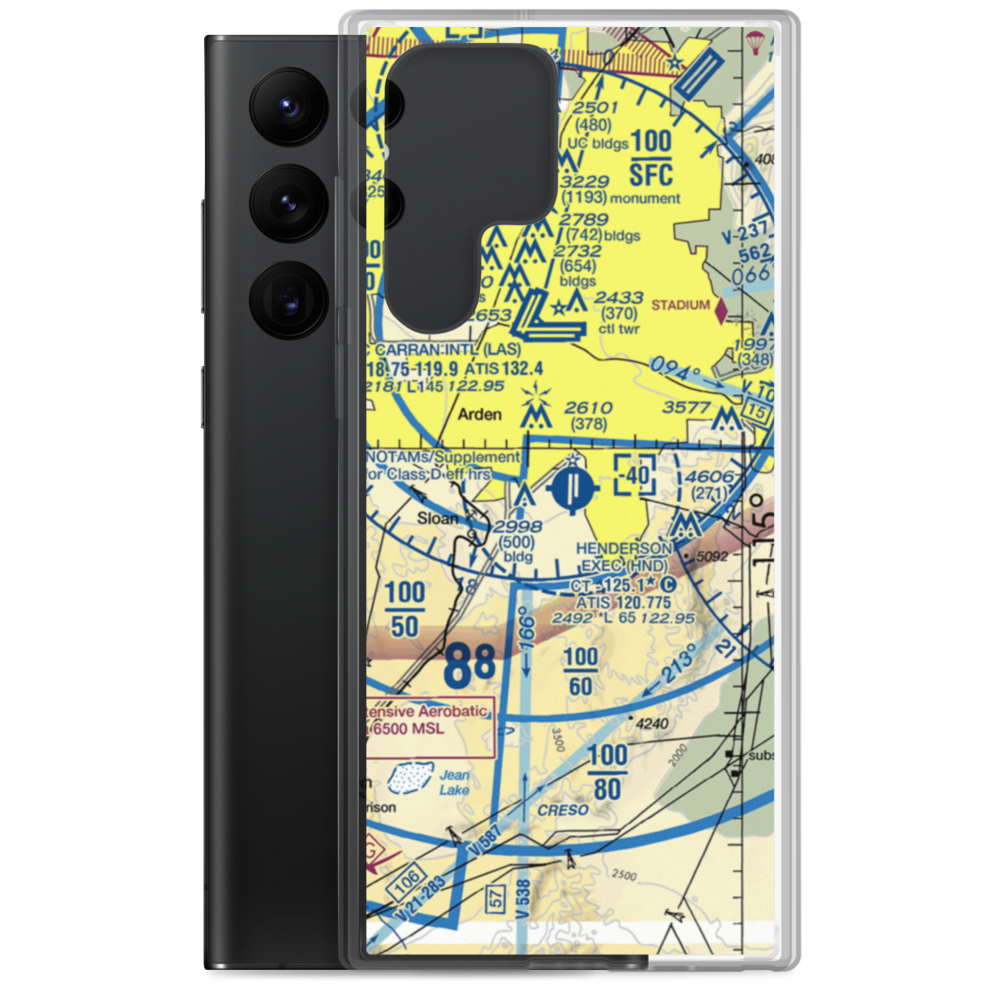 Henderson Executive Airport (HND) VFR Sectional Samsung Case Samsung Galaxy S22 Ultra model shown
