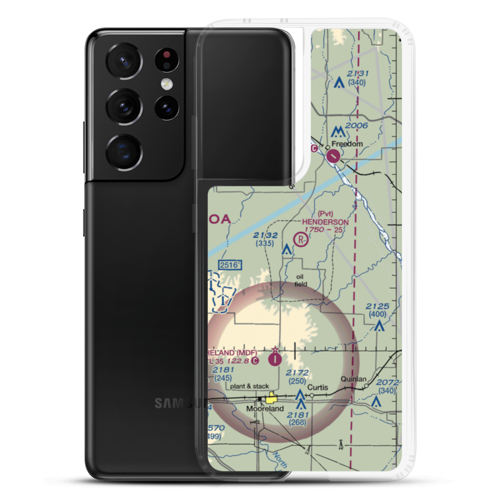 Henderson Farm Airport (35OL) VFR Sectional Samsung Case Samsung Galaxy S21 Ultra model shown
