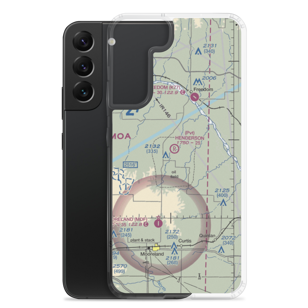 Henderson Farm Airport (35OL) VFR Sectional Samsung Case Samsung Galaxy S22 Plus model shown