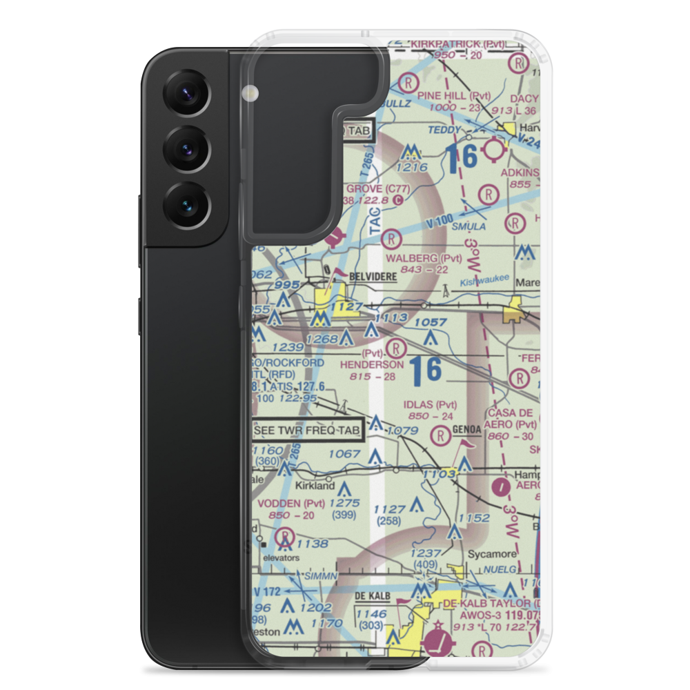 Henderson Field (IL34) VFR Sectional Samsung Case Samsung Galaxy S22 Plus model shown