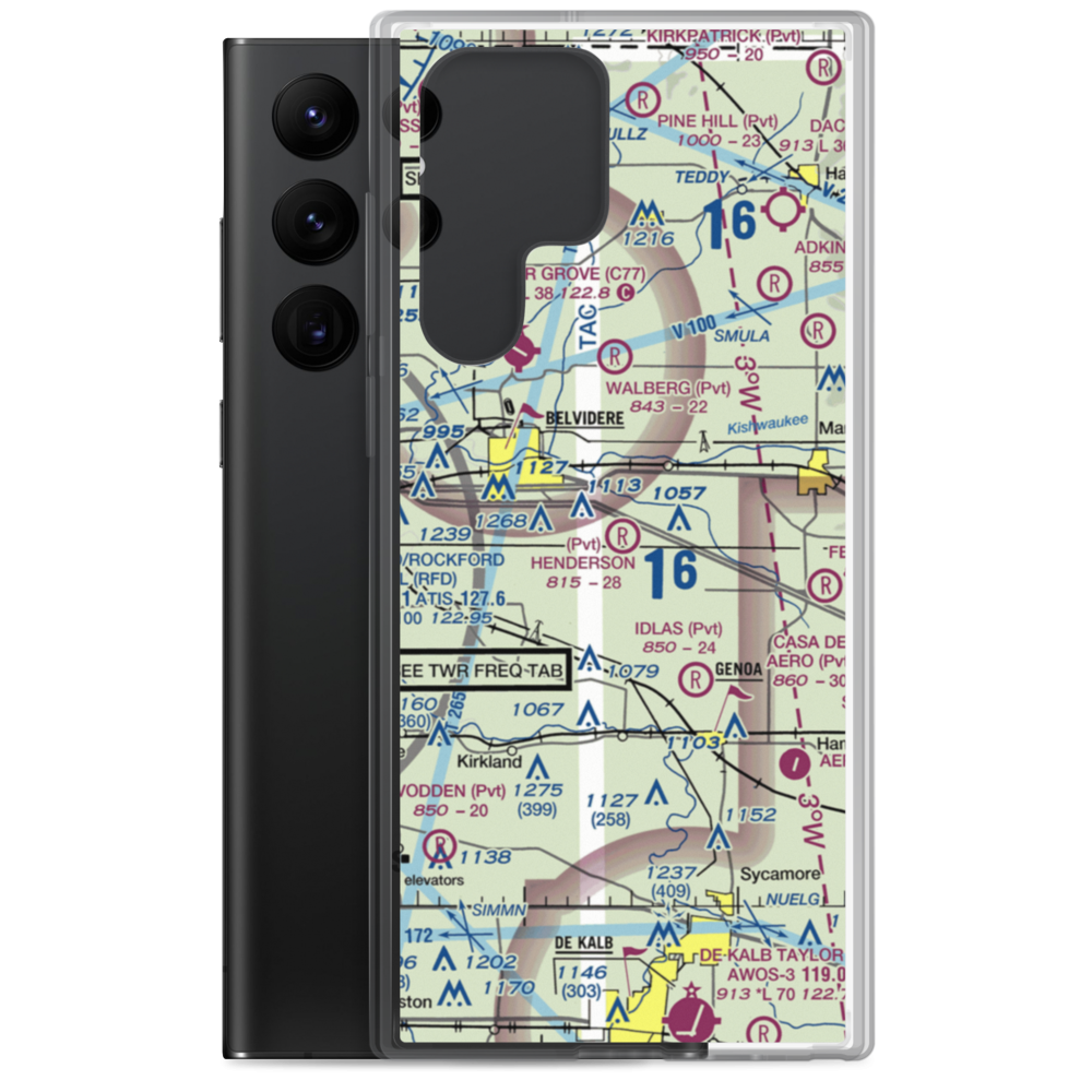 Henderson Field (IL34) VFR Sectional Samsung Case Samsung Galaxy S22 Ultra model shown