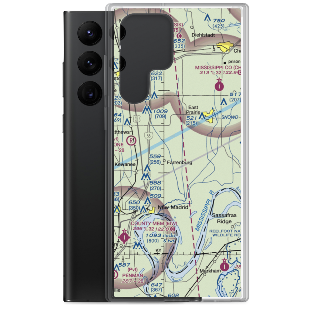 Henderson Mounds E B G Airport (MO57) VFR Sectional Samsung Case Samsung Galaxy S22 Ultra model shown