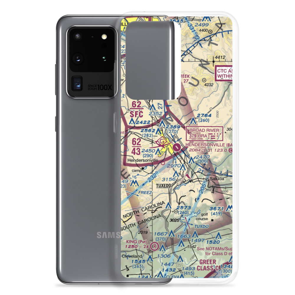 Hendersonville Airport (0A7) VFR Sectional Samsung Case Samsung Galaxy S20 Ultra model shown