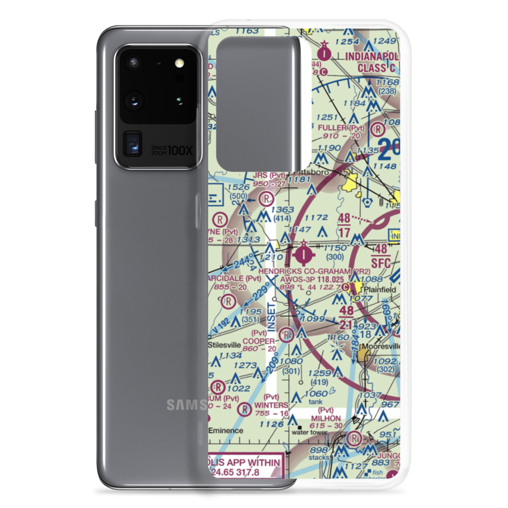 Hendricks County Gordon Graham Field (2R2) VFR Sectional Samsung Case Samsung Galaxy S20 Ultra model shown