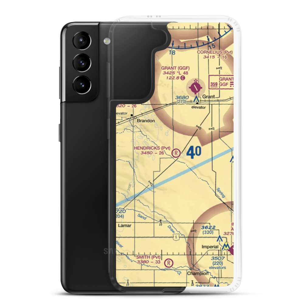 Hendricks Field (27NE) VFR Sectional Samsung Case Samsung Galaxy S21 Plus model shown