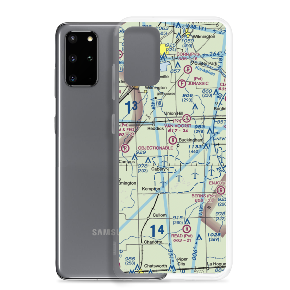 Hendrix Airport (IS86) VFR Sectional Samsung Case Samsung Galaxy S20 Plus model shown