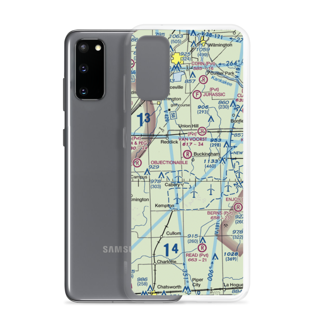 Hendrix Airport (IS86) VFR Sectional Samsung Case Samsung Galaxy S20 model shown