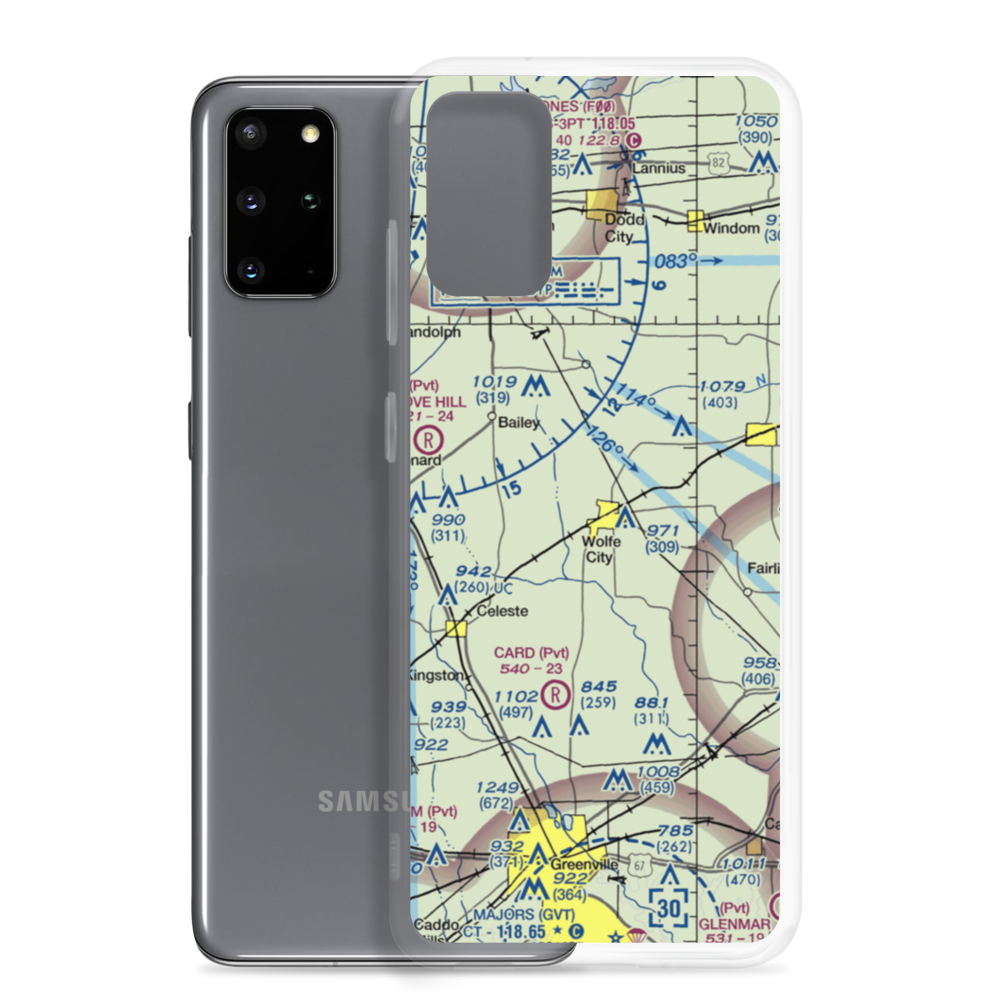 Henington Airport (41TX) VFR Sectional Samsung Case Samsung Galaxy S20 Plus model shown