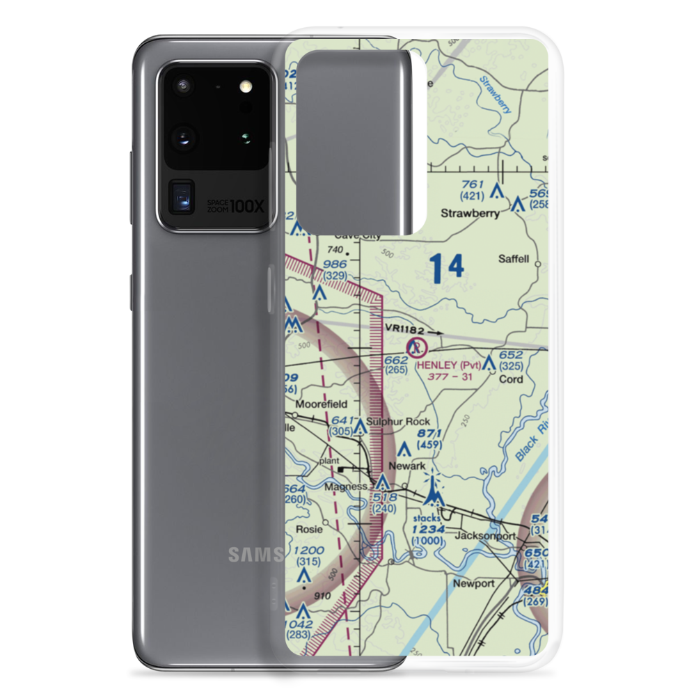 Henley Aerodrome (28AR) VFR Sectional Samsung Case Samsung Galaxy S20 Ultra model shown