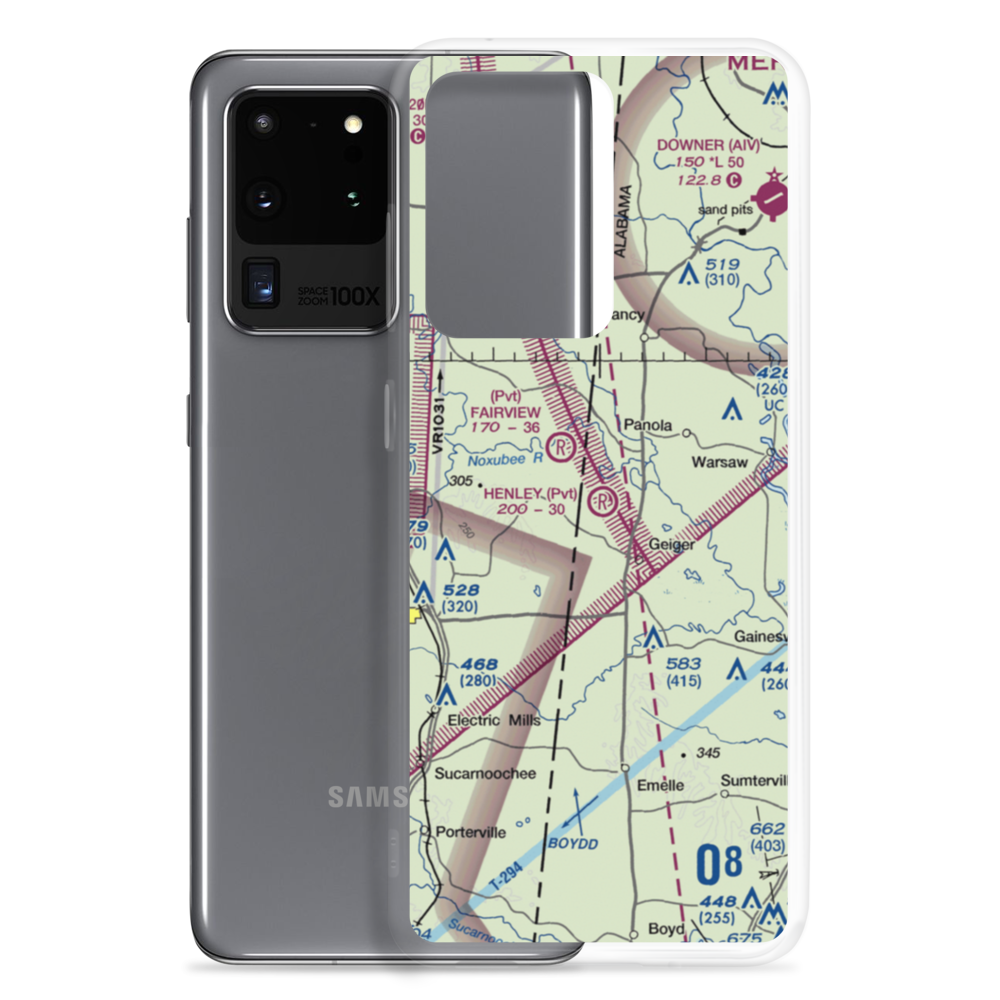 Henley Ranch Airport (AL43) VFR Sectional Samsung Case Samsung Galaxy S20 Ultra model shown