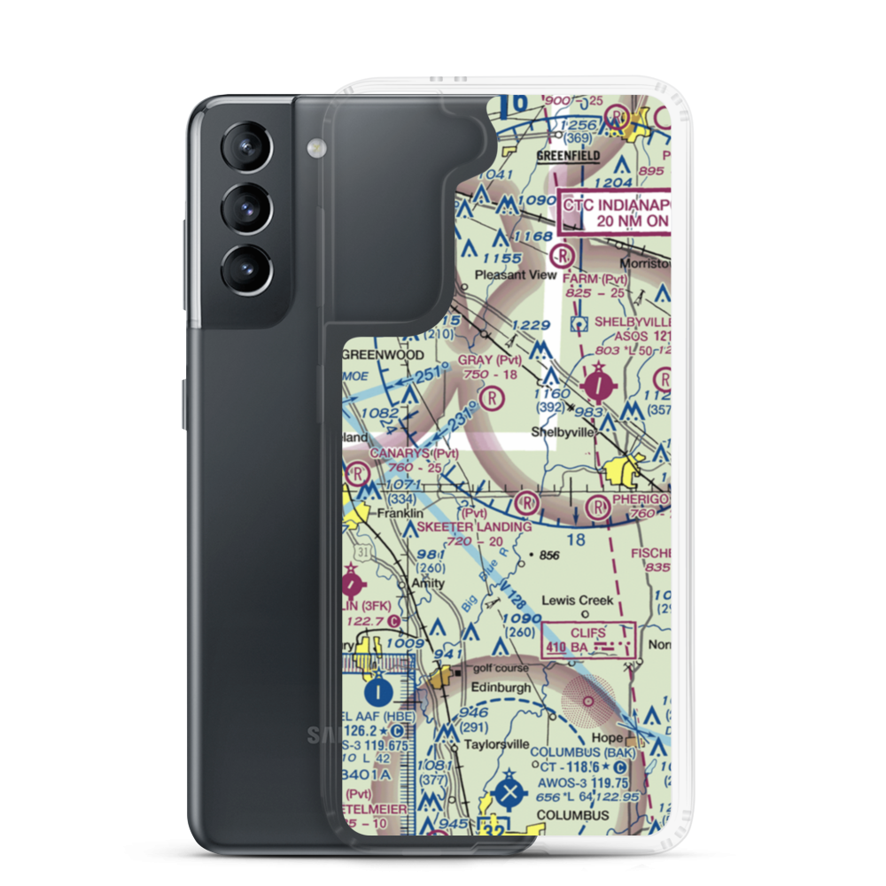Henneman Airport (58II) VFR Sectional Samsung Case Samsung Galaxy S21 model shown