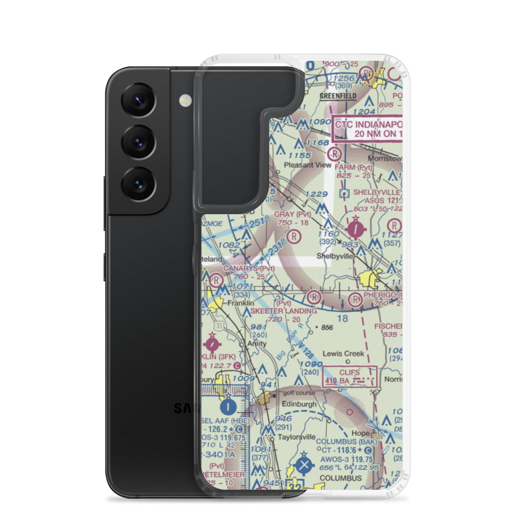 Henneman Airport (58II) VFR Sectional Samsung Case Samsung Galaxy S22 model shown
