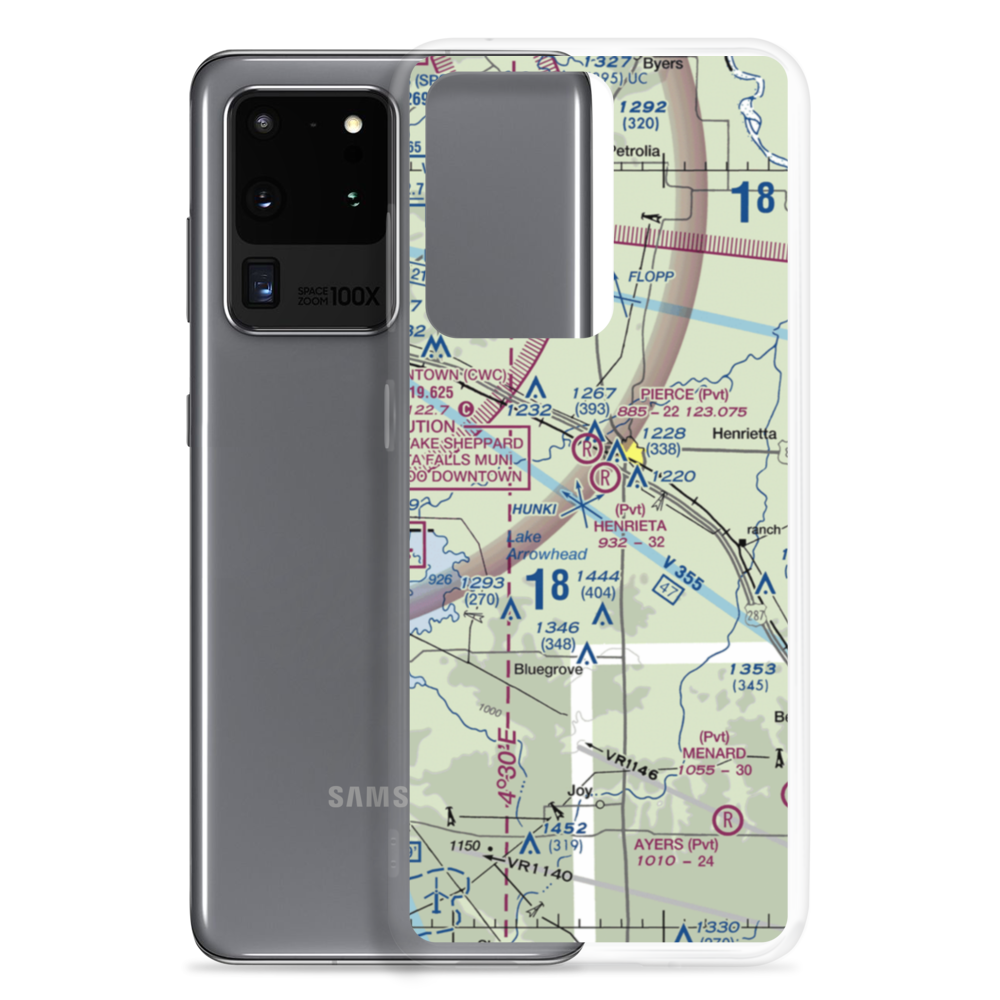 Henrietta Airport (8TS2) VFR Sectional Samsung Case Samsung Galaxy S20 Ultra model shown