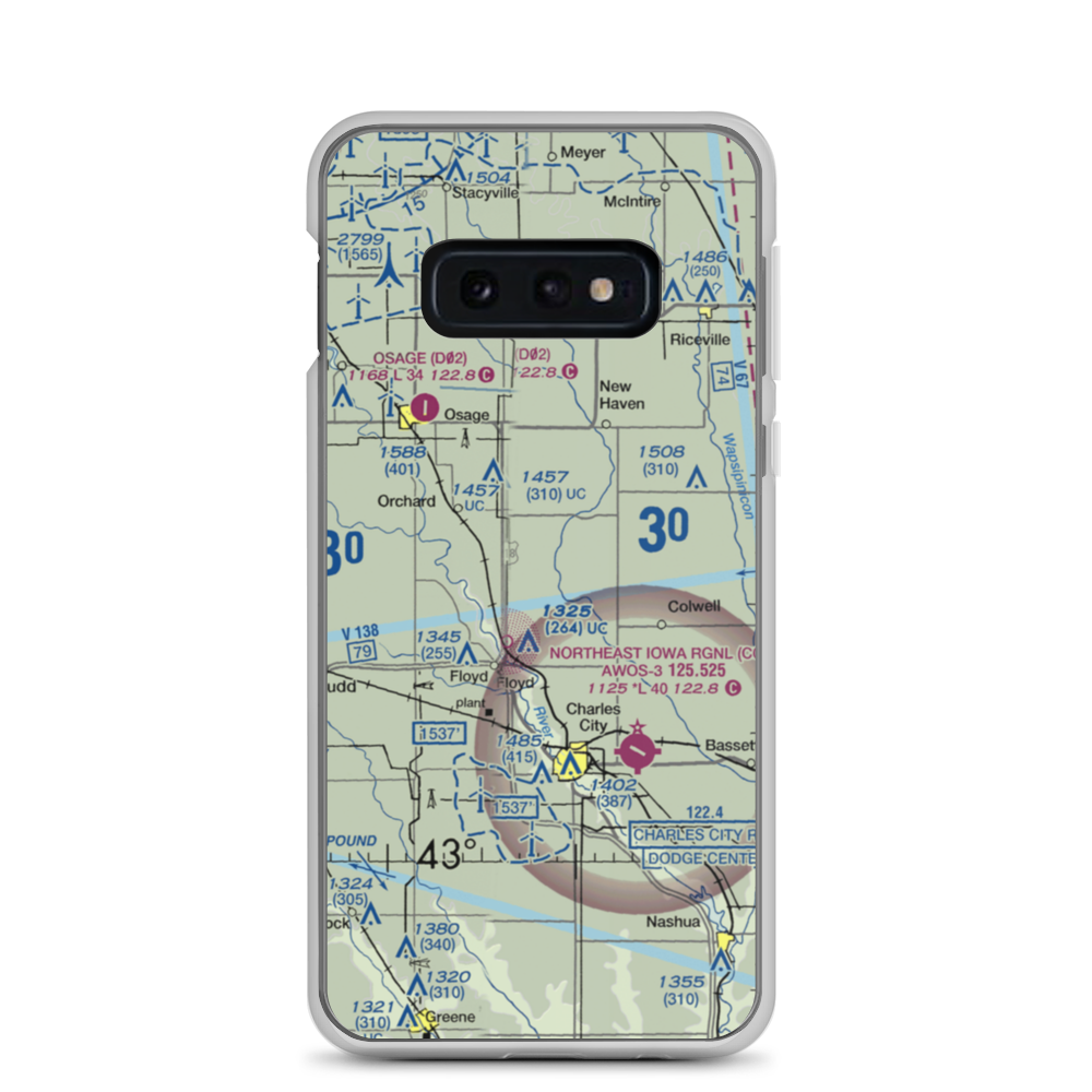 Henry Airport (85IA) VFR Sectional Samsung Case Samsung Galaxy S10e model shown