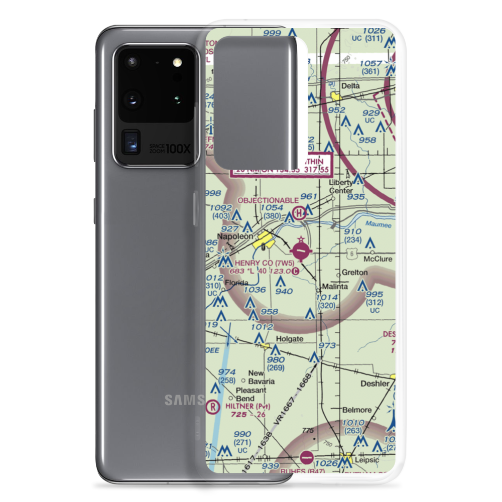 Henry County Airport (7W5) VFR Sectional Samsung Case Samsung Galaxy S20 Ultra model shown