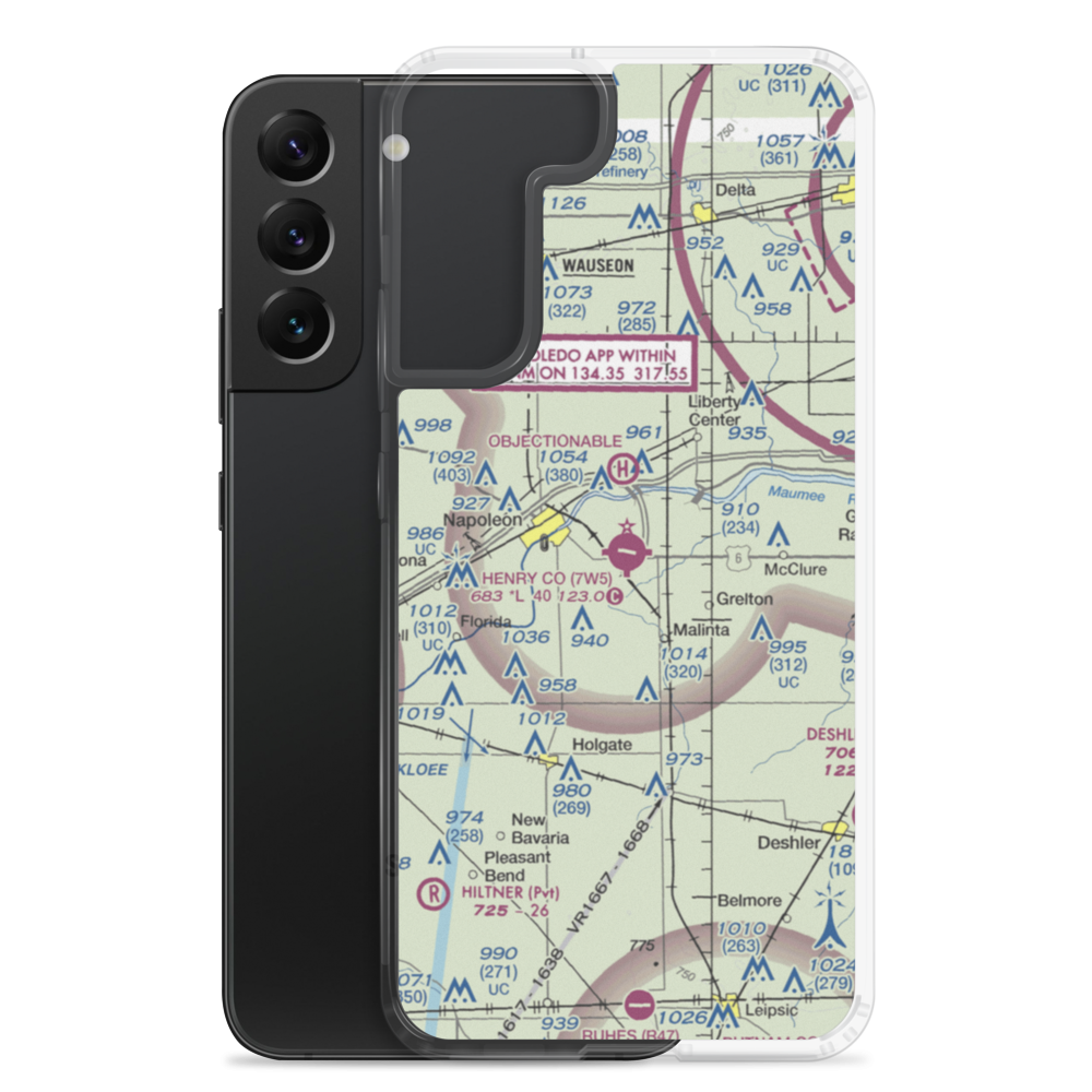 Henry County Airport (7W5) VFR Sectional Samsung Case Samsung Galaxy S22 Plus model shown