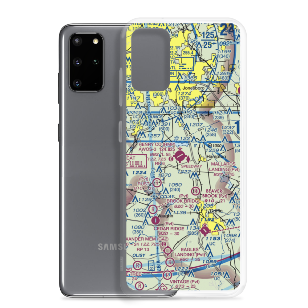 Henry County Airport (HMP) VFR Sectional Samsung Case Samsung Galaxy S20 Plus model shown