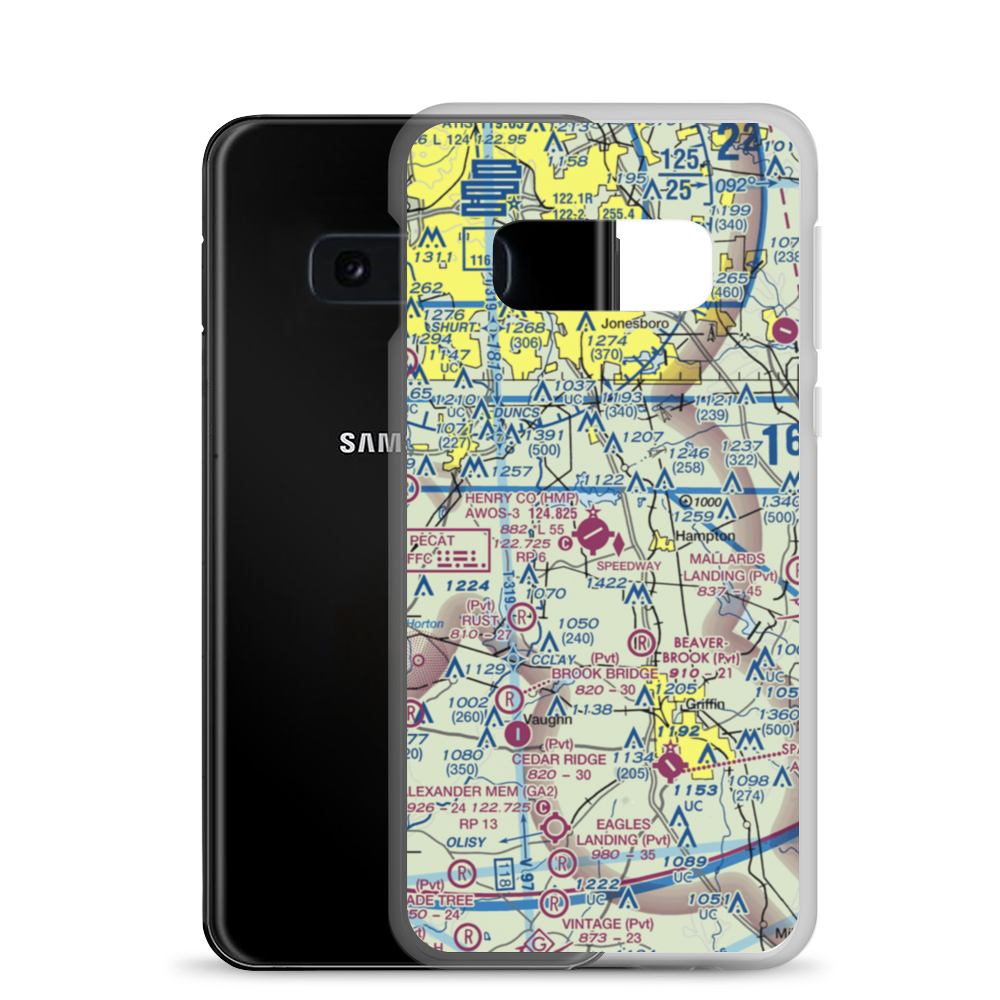 Henry County Airport (HMP) VFR Sectional Samsung Case Samsung Galaxy S10e model shown