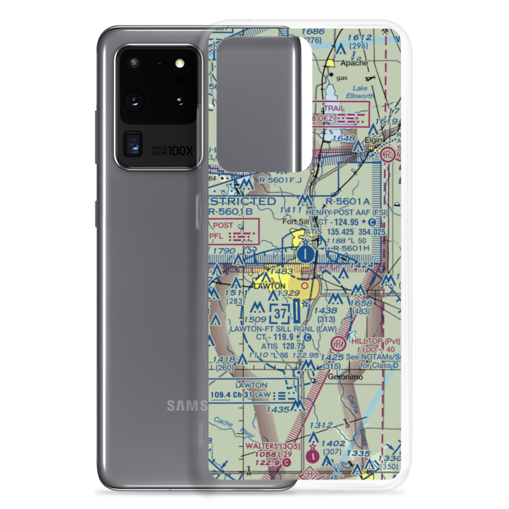 Henry Post Army Air Field (Fort Sill) (FSI) VFR Sectional Samsung Case Samsung Galaxy S20 Ultra model shown