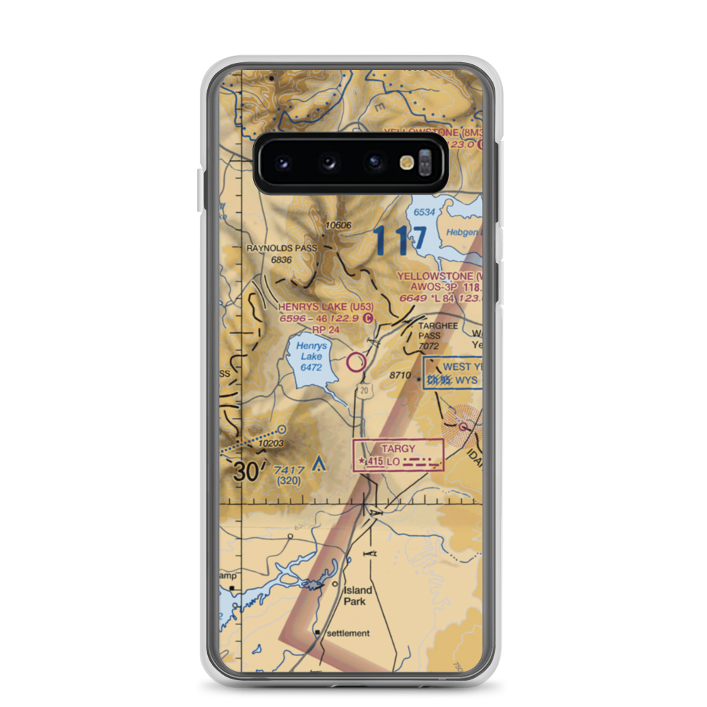 Henry's Lake Airport (U53) VFR Sectional Samsung Case Samsung Galaxy S10 model shown