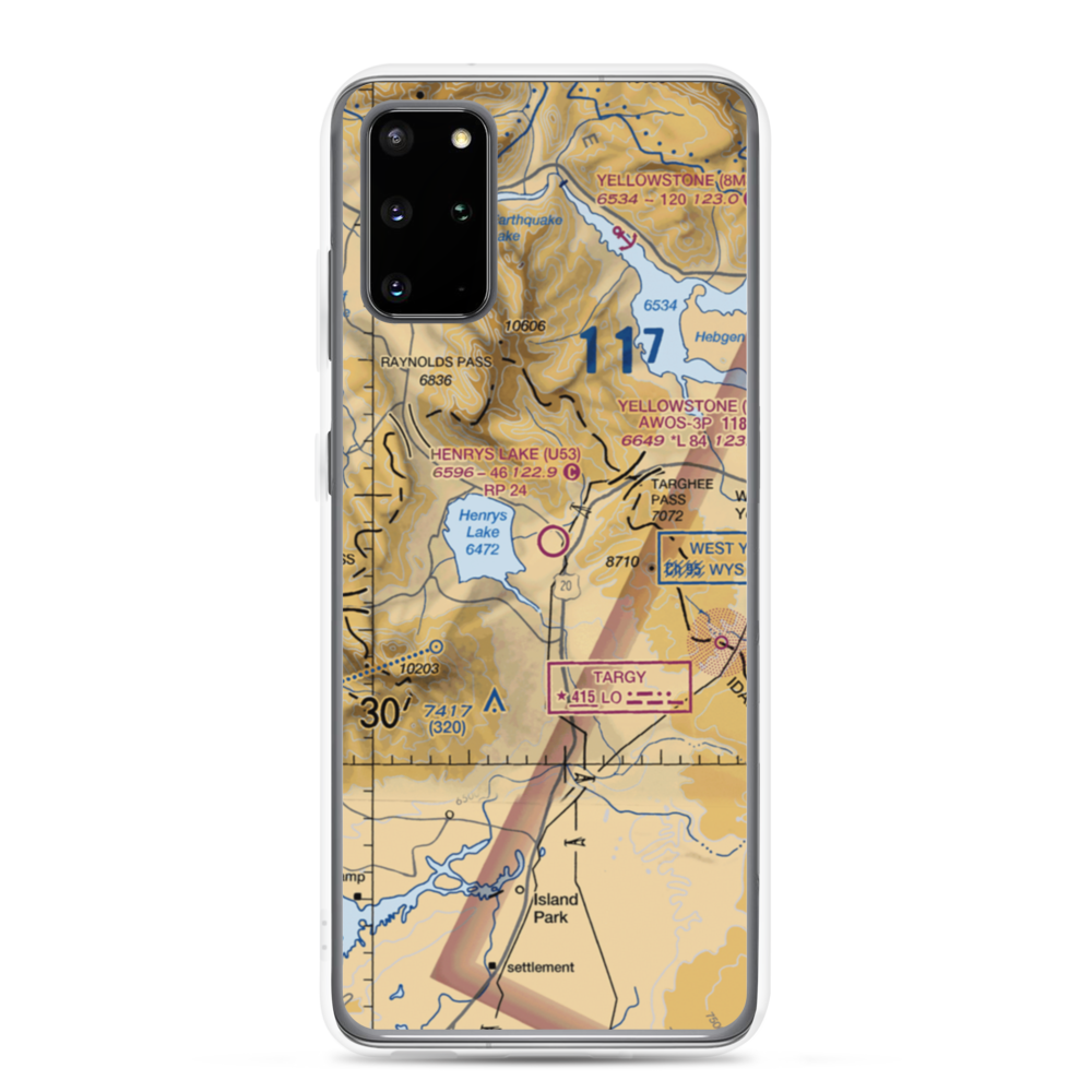 Henry's Lake Airport (U53) VFR Sectional Samsung Case Samsung Galaxy S20 Plus model shown