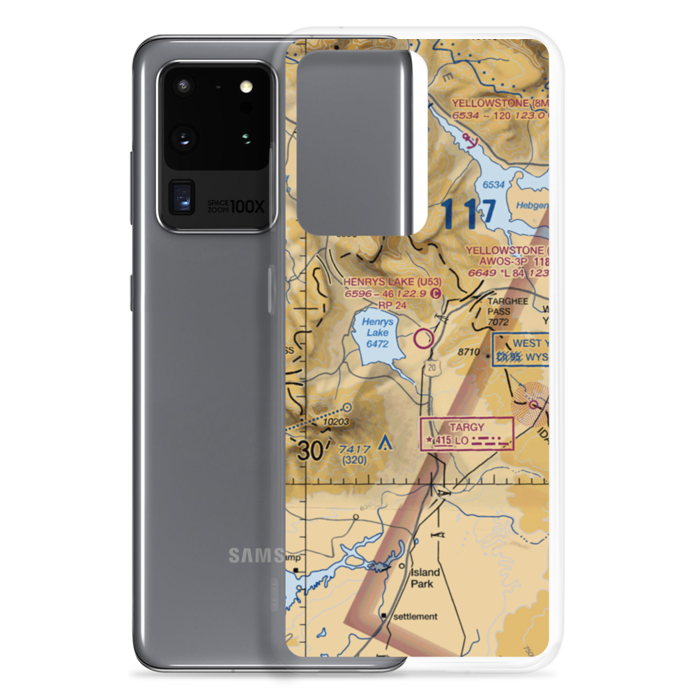 Henry's Lake Airport (U53) VFR Sectional Samsung Case Samsung Galaxy S20 Ultra model shown