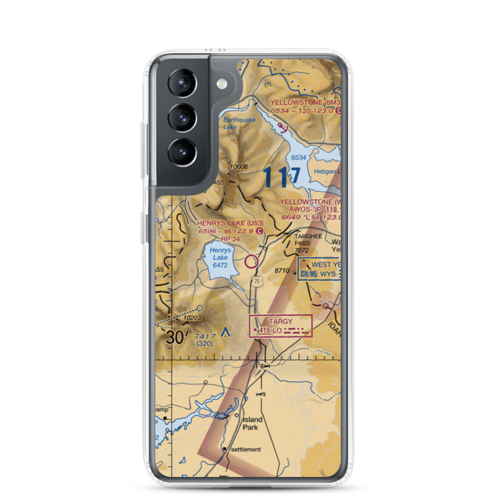 Henry's Lake Airport (U53) VFR Sectional Samsung Case Samsung Galaxy S21 model shown