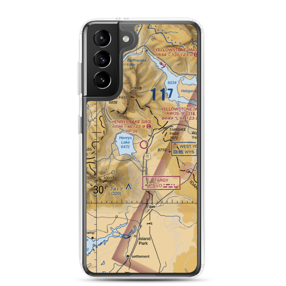 Henry's Lake Airport (U53) VFR Sectional Samsung Case Samsung Galaxy S21 Plus model shown