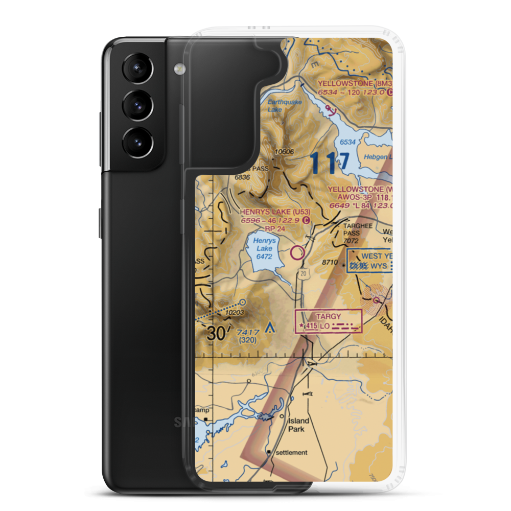 Henry's Lake Airport (U53) VFR Sectional Samsung Case Samsung Galaxy S21 Plus model shown