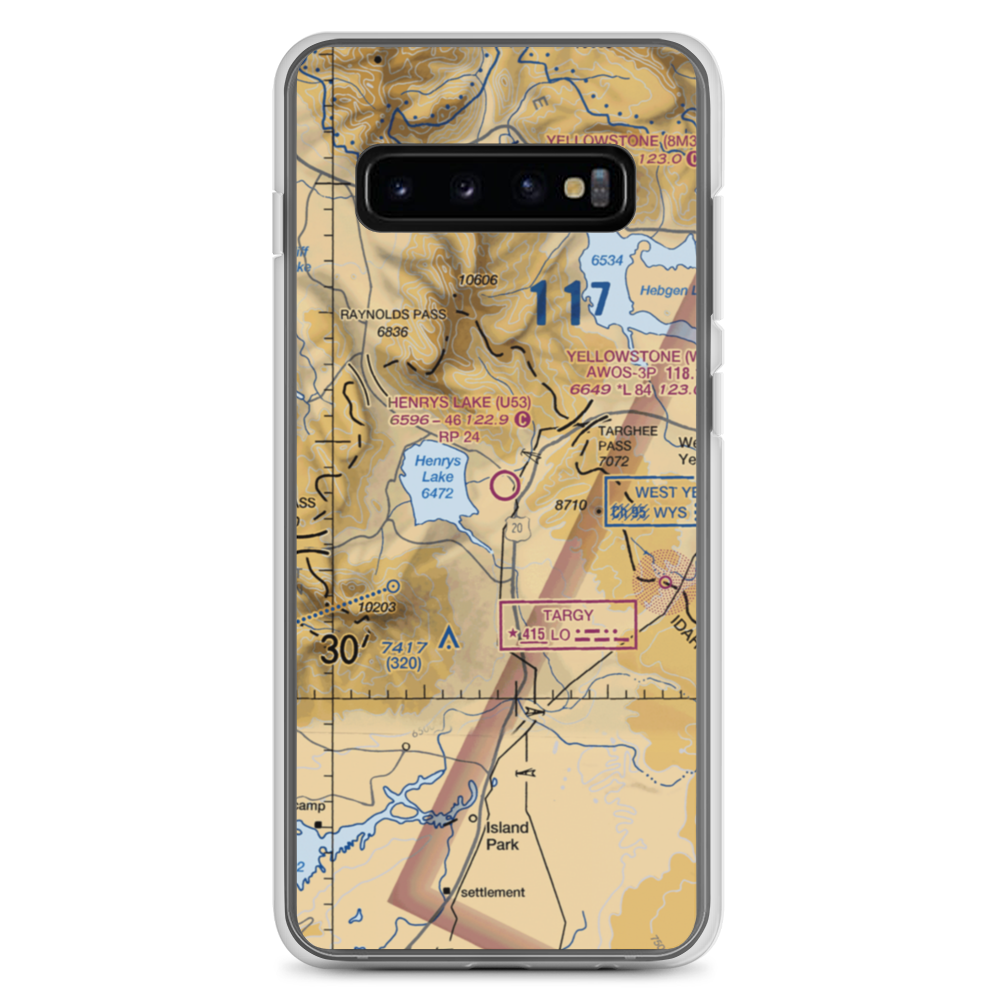 Henry's Lake Airport (U53) VFR Sectional Samsung Case Samsung Galaxy S10+ model shown
