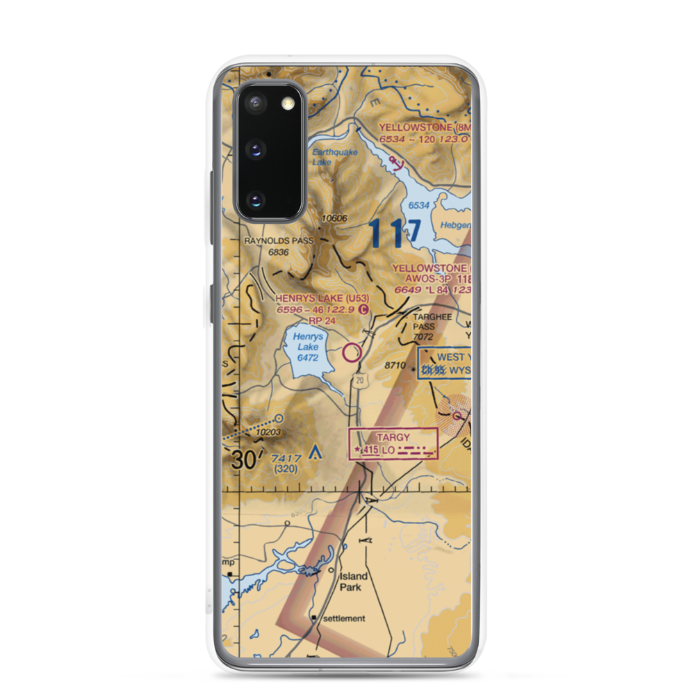 Henry's Lake Airport (U53) VFR Sectional Samsung Case Samsung Galaxy S20 model shown