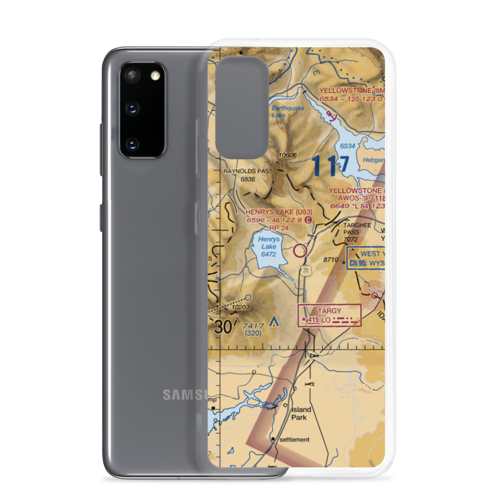 Henry's Lake Airport (U53) VFR Sectional Samsung Case Samsung Galaxy S20 model shown