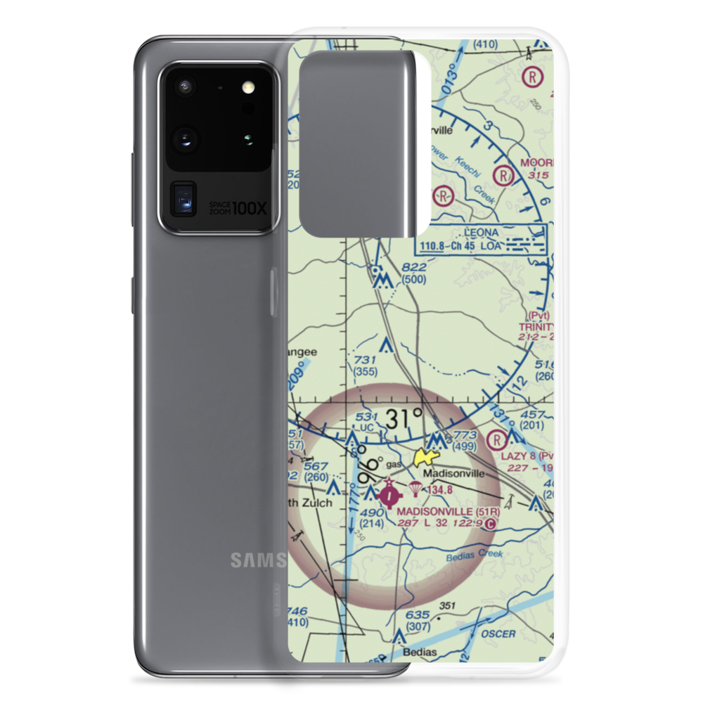 Hensarling Airport (47TS) VFR Sectional Samsung Case Samsung Galaxy S20 Ultra model shown