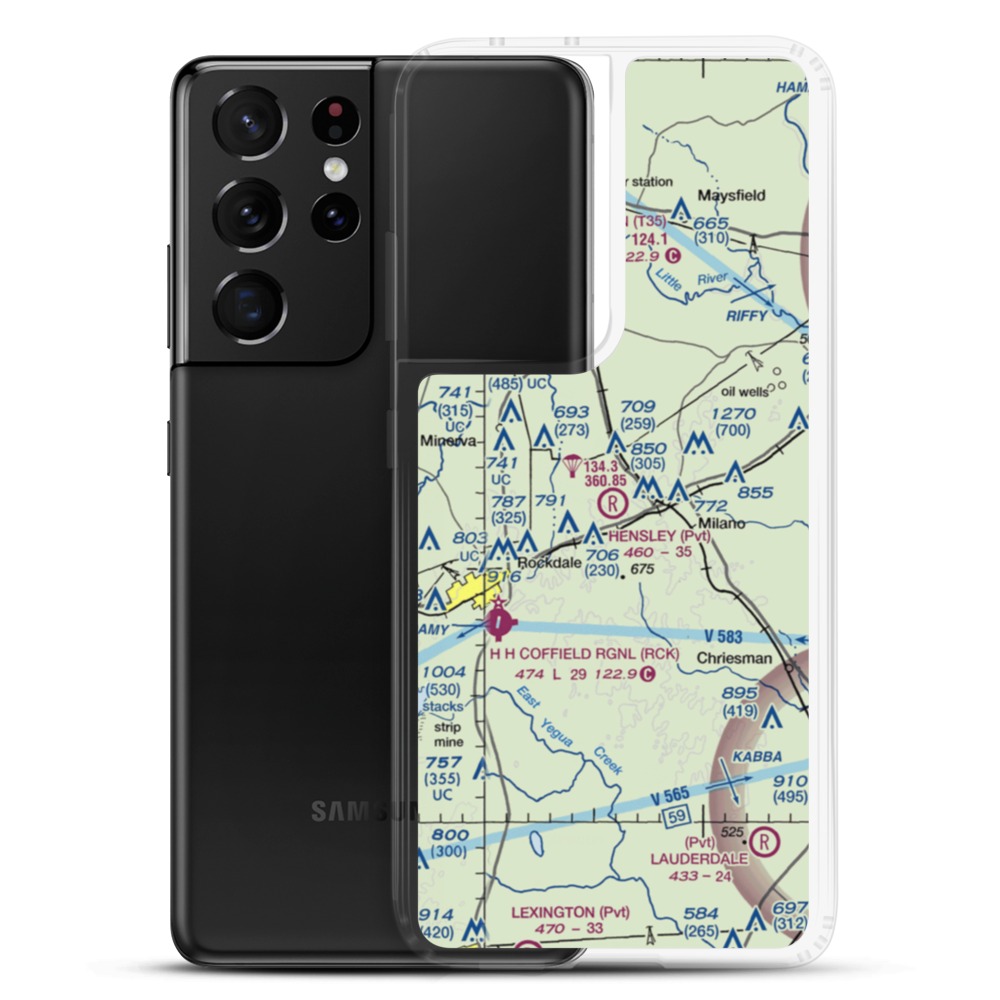 Hensley Ranch Airport (XS17) VFR Sectional Samsung Case Samsung Galaxy S21 Ultra model shown