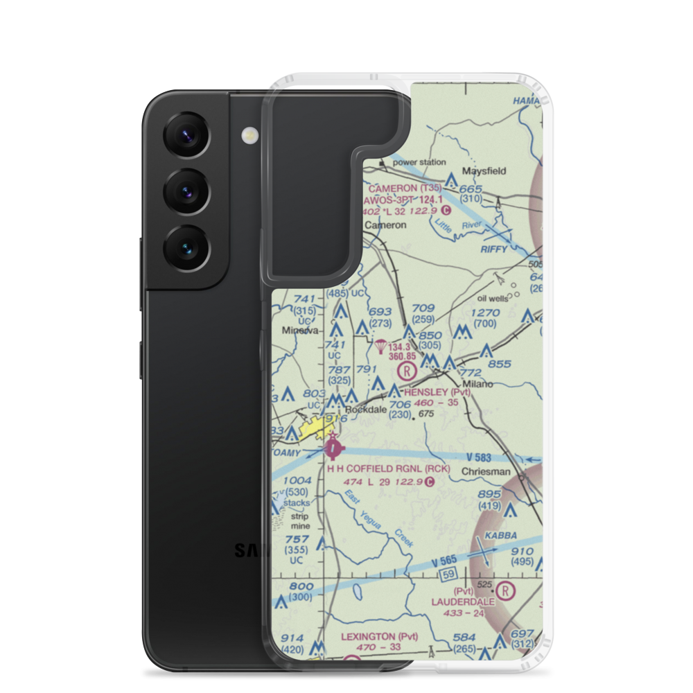 Hensley Ranch Airport (XS17) VFR Sectional Samsung Case Samsung Galaxy S22 model shown