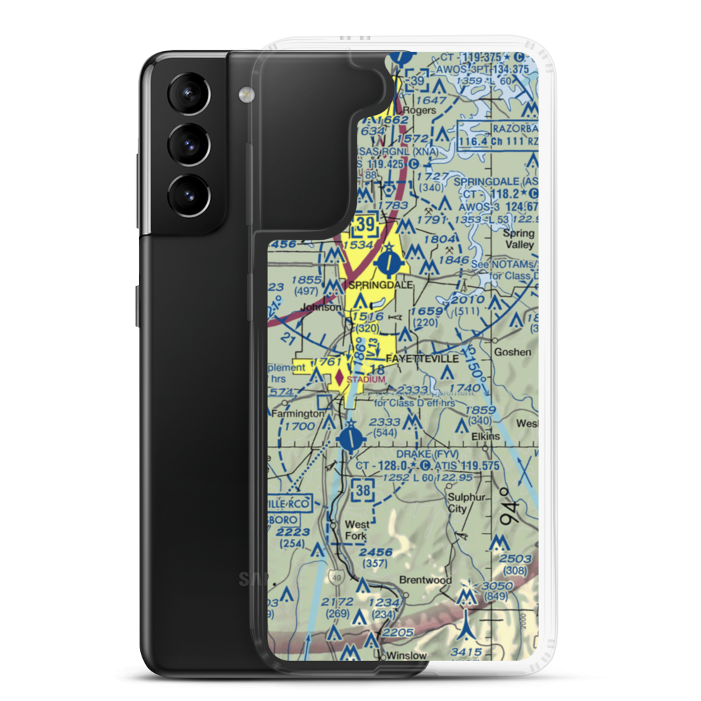Henson Farm Airport (AR35) VFR Sectional Samsung Case Samsung Galaxy S21 Plus model shown