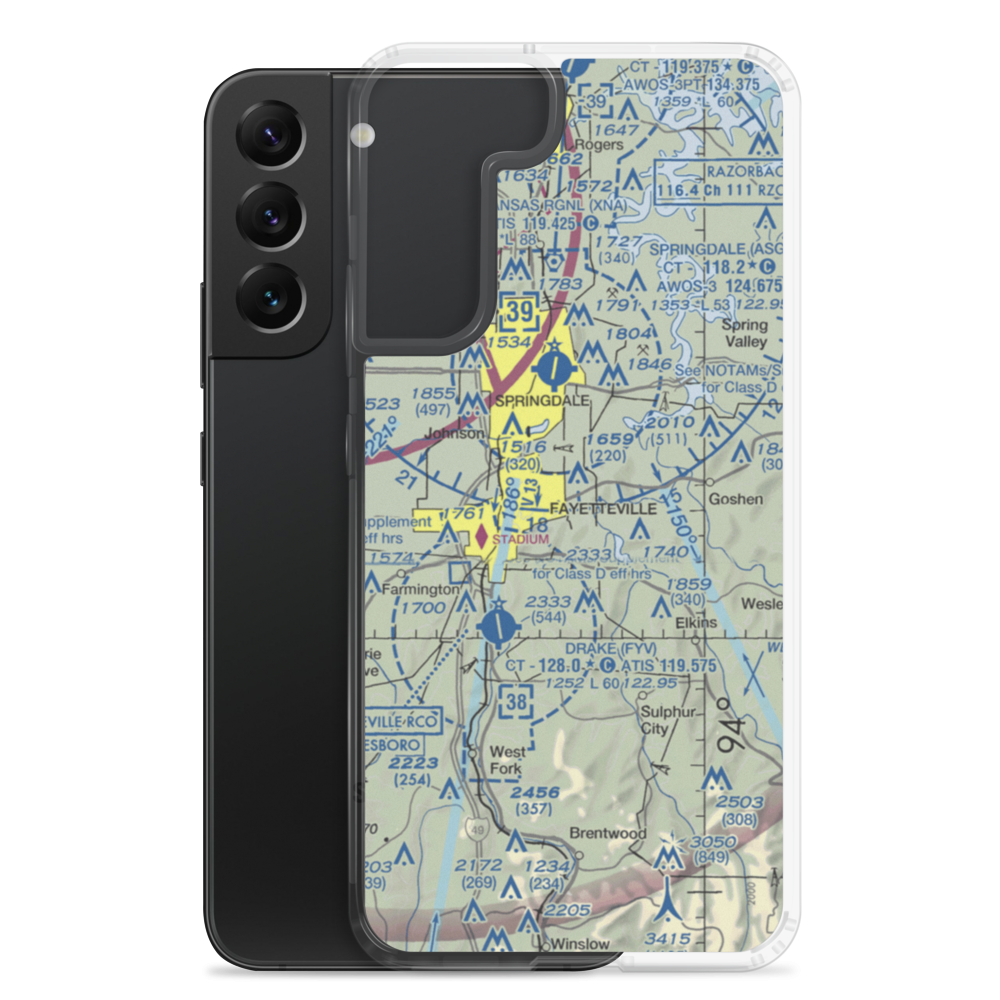 Henson Farm Airport (AR35) VFR Sectional Samsung Case Samsung Galaxy S22 Plus model shown