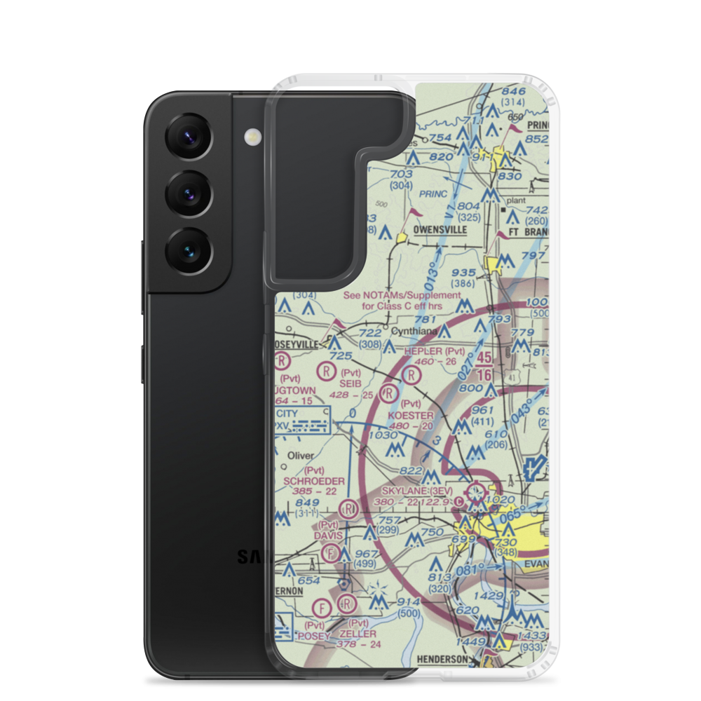 Hepler Airport (43IN) VFR Sectional Samsung Case Samsung Galaxy S22 model shown