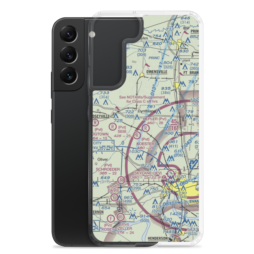 Hepler Airport (43IN) VFR Sectional Samsung Case Samsung Galaxy S22 Plus model shown