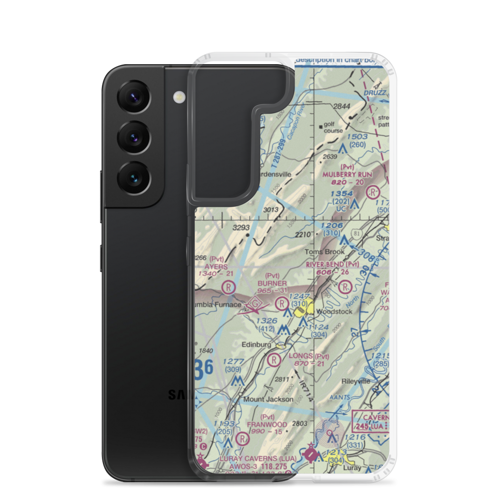 Hepner Airport (4VA4) VFR Sectional Samsung Case Samsung Galaxy S22 model shown