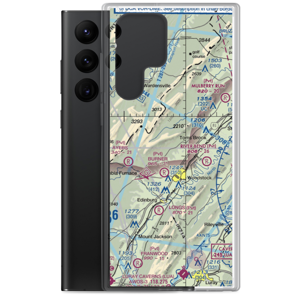 Hepner Airport (4VA4) VFR Sectional Samsung Case Samsung Galaxy S22 Ultra model shown