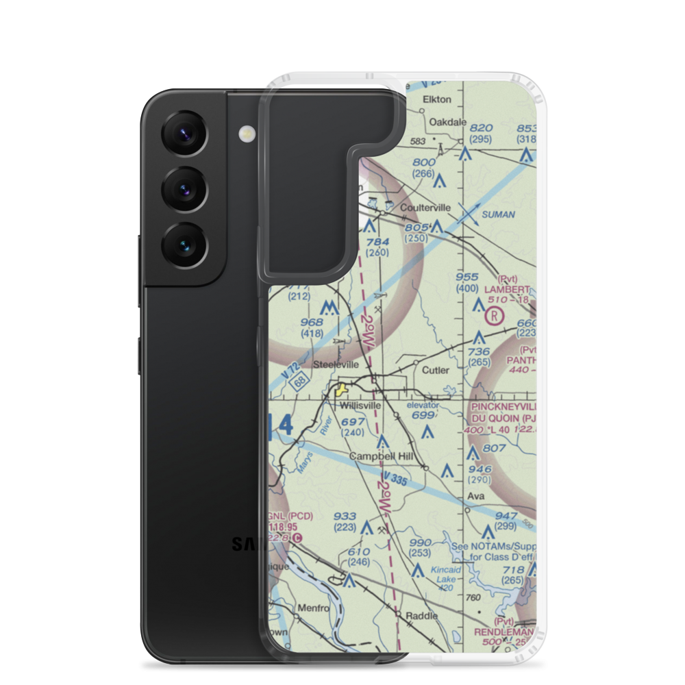 Hepp Airport (9LL2) VFR Sectional Samsung Case Samsung Galaxy S22 model shown