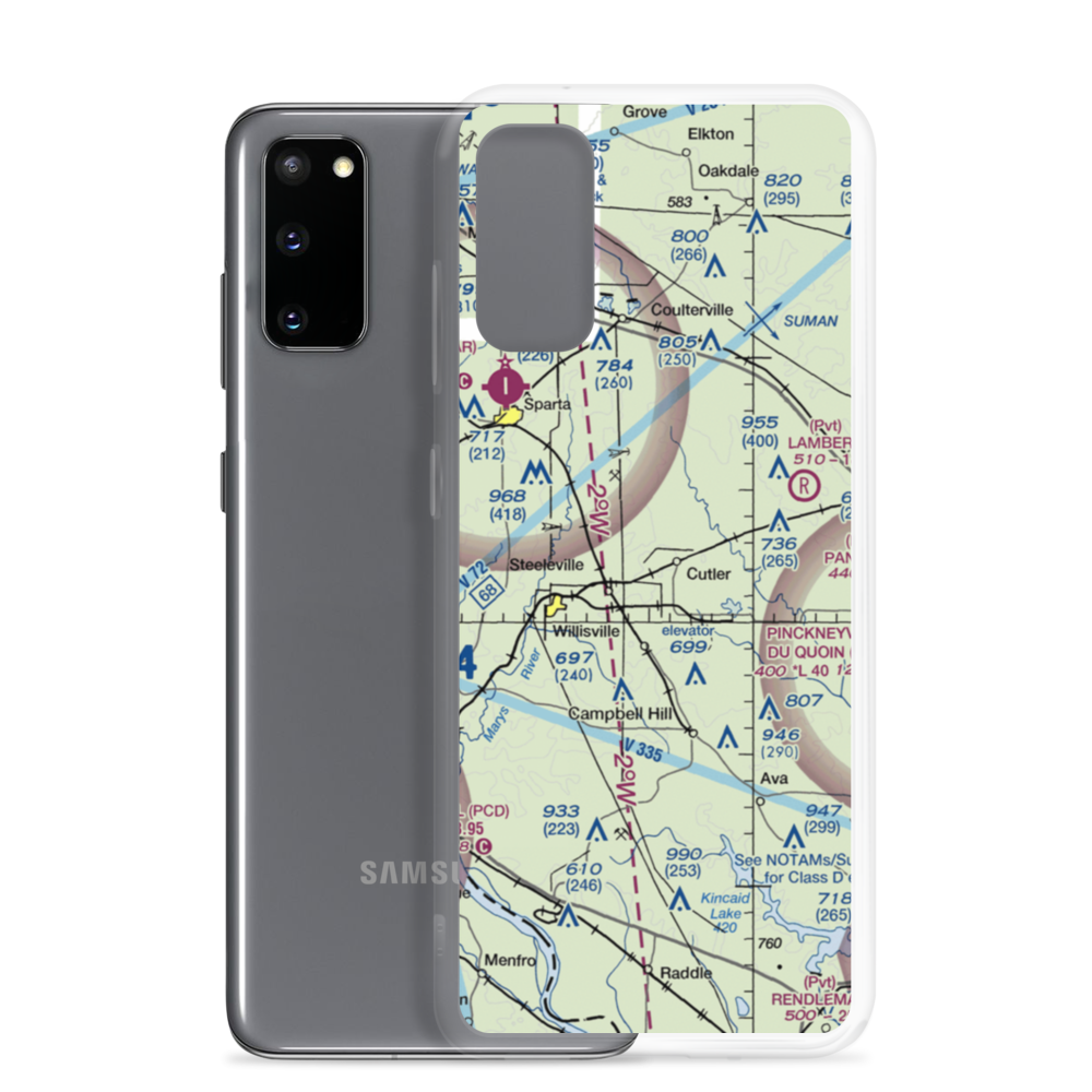Hepp Airport (9LL2) VFR Sectional Samsung Case Samsung Galaxy S20 model shown