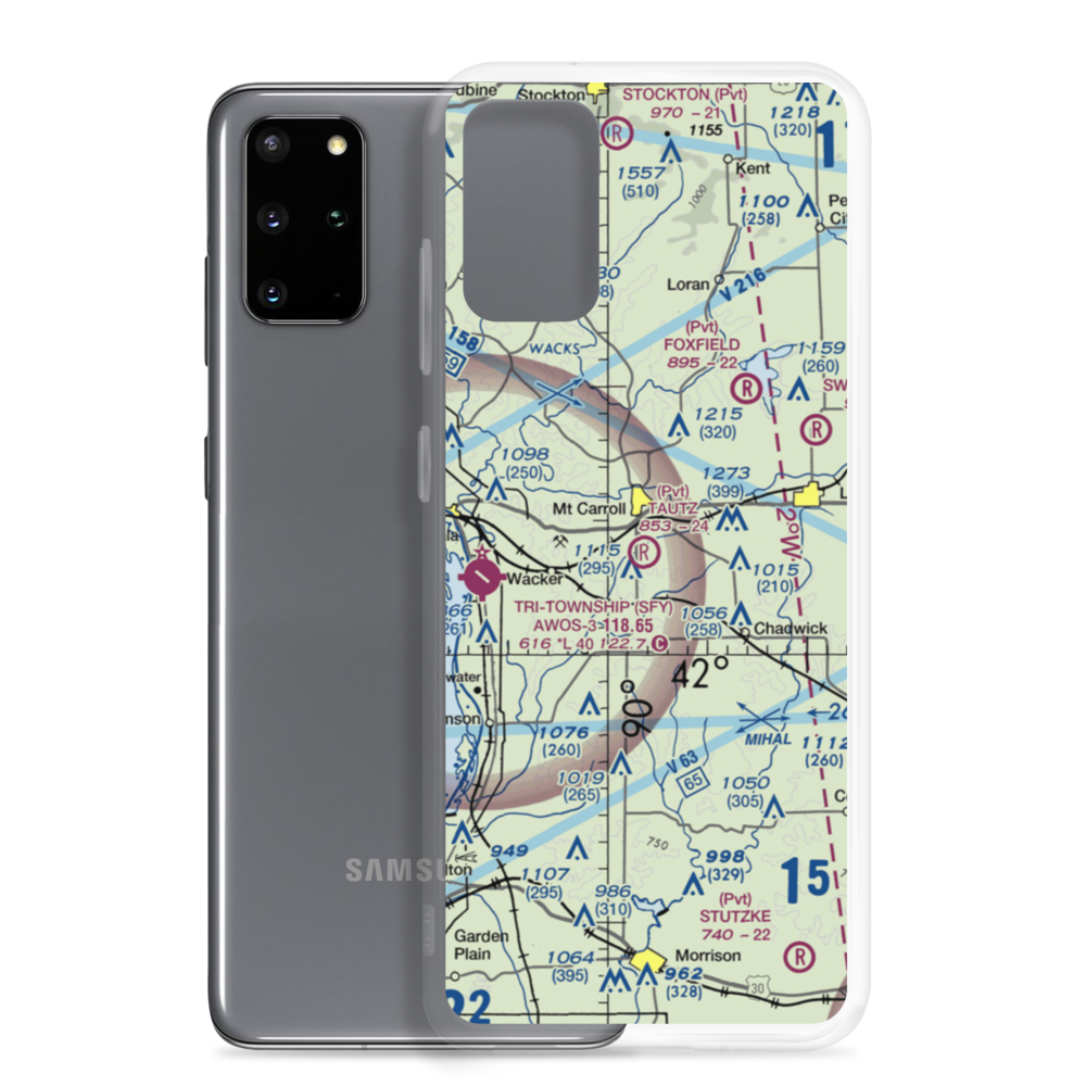 Herb Tautz Airport (LL07) VFR Sectional Samsung Case Samsung Galaxy S20 Plus model shown