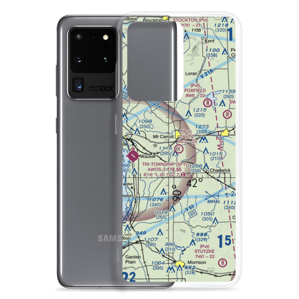 Herb Tautz Airport (LL07) VFR Sectional Samsung Case Samsung Galaxy S20 Ultra model shown