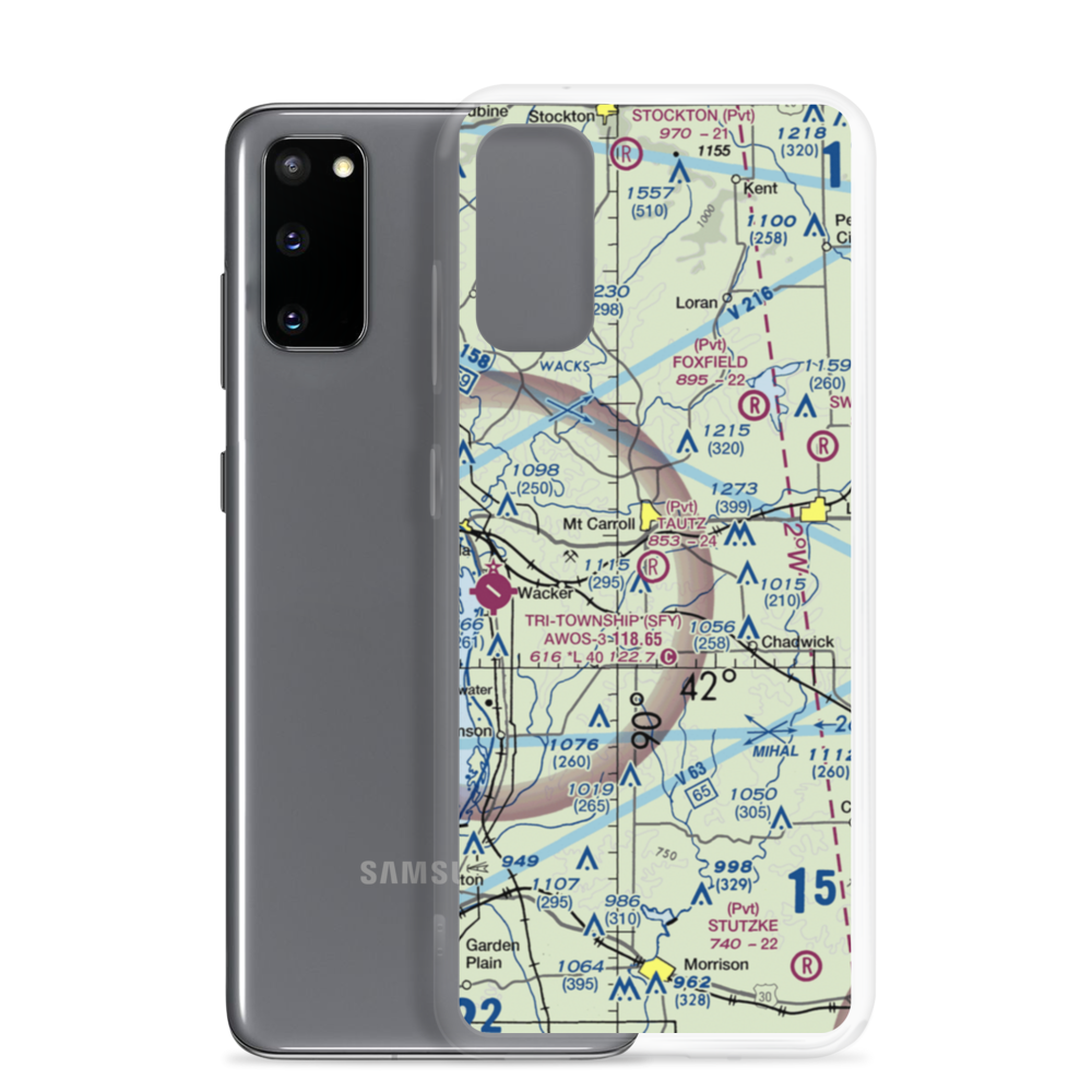 Herb Tautz Airport (LL07) VFR Sectional Samsung Case Samsung Galaxy S20 model shown