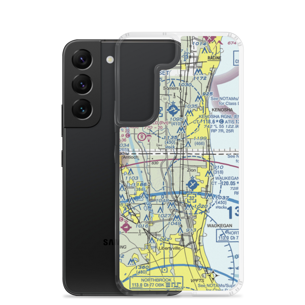 Herbert C. Maas Airport (IL02) VFR Sectional Samsung Case Samsung Galaxy S22 model shown