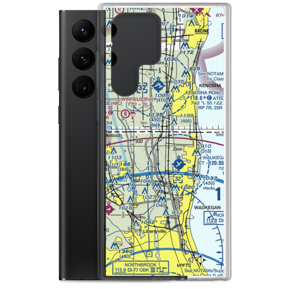 Herbert C. Maas Airport (IL02) VFR Sectional Samsung Case Samsung Galaxy S22 Ultra model shown